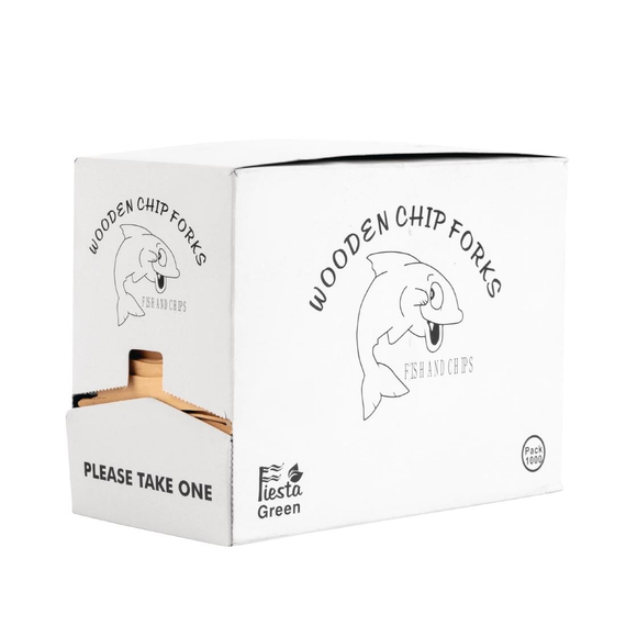 Fiesta Compostable Einweg-Holzbesteck Pommes-Frites-Gabel Biologisch abbaubar (1000 Stück) 3 Fiesta Compostable Einweg-Holzbesteck Pommes-Frites-Gabel Biologisch abbaubar (1000 Stück)