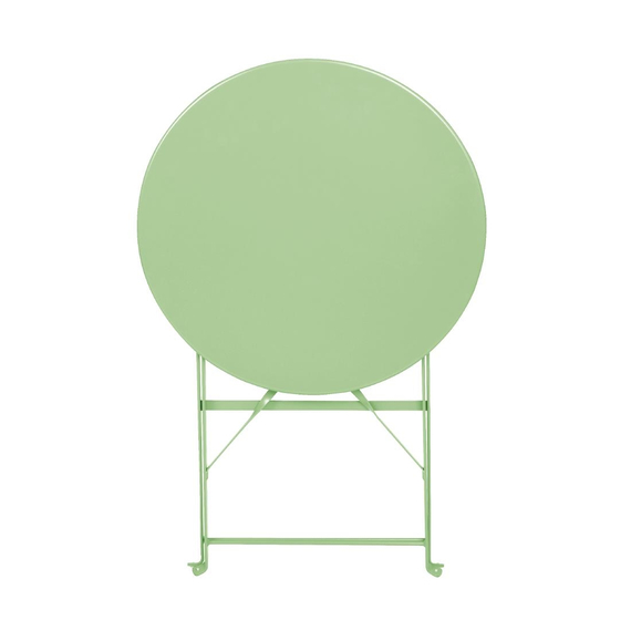 Bolero Runder Klapptisch aus Stahl im Pflasterstil hellgrün 595 mm 1 Bolero Runder Klapptisch aus Stahl im Pflasterstil hellgrün 595 mm