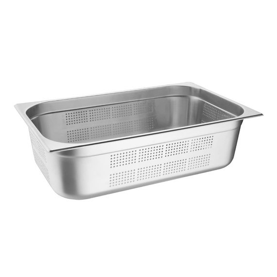 Vogue GN-Behälter Edelstahl 15cm GN1/1 gelocht 2 Vogue GN-Behälter Edelstahl 15cm GN1/1 gelocht