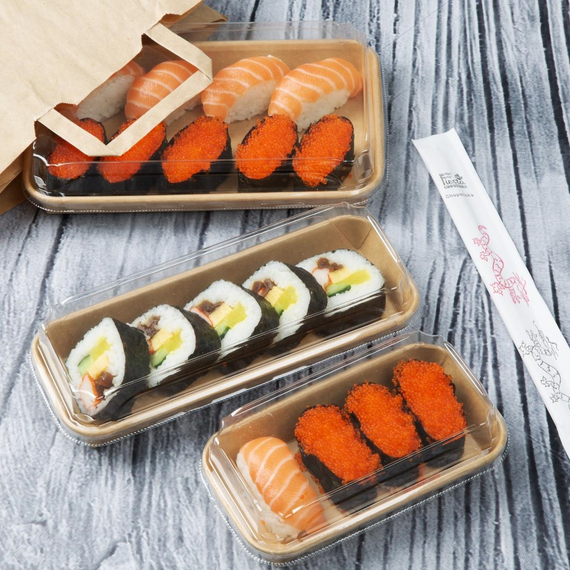 Fiesta Recycelbare Nr. 7 Sushi Tablett Basen 220x137mm (300 Stück) 5 Fiesta Recycelbare Nr. 7 Sushi Tablett Basen 220x137mm (300 Stück)