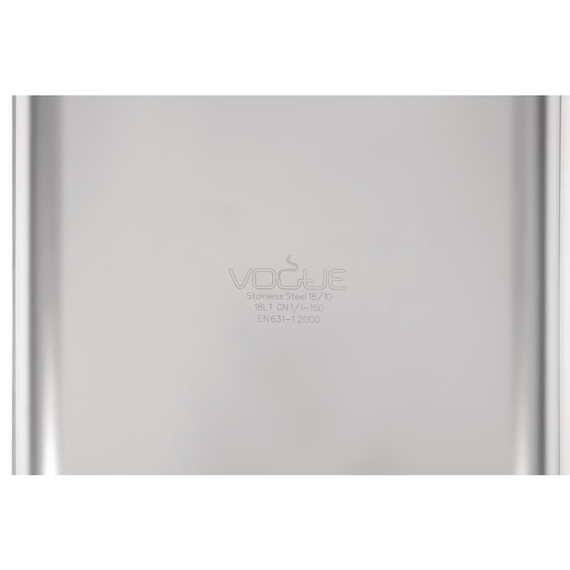 Vogue Strapazierfähiger GN-Behälter 1/1 Edelstahl 150mm 5 Vogue Strapazierfähiger GN-Behälter 1/1 Edelstahl 150mm