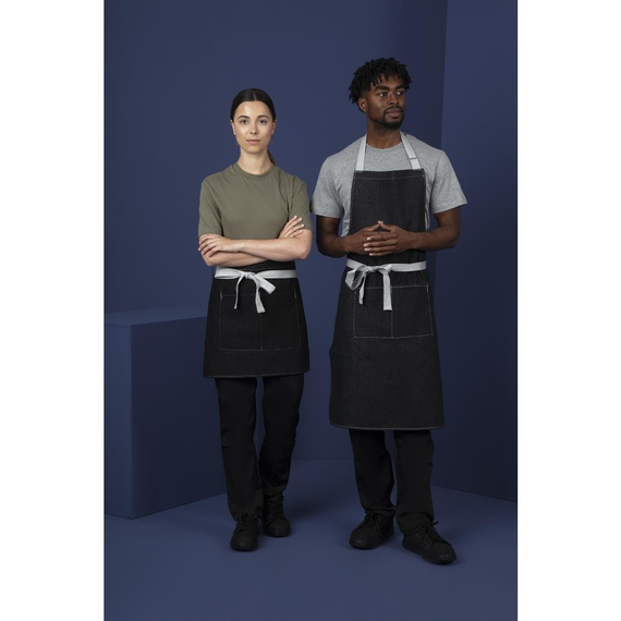 Southside kurze Denimbistroschürze schwarz Southside kurze Denimbistroschürze schwarz