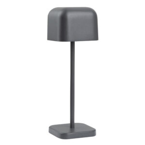 Olympia Lucca Tischlampe Quadratische Kuppel Grau 200mm
