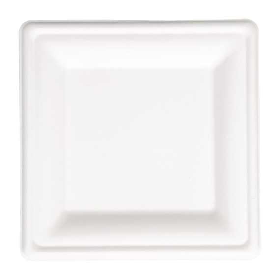 Fiesta Compostable kompostierbare Teller aus Bagasse quadratisch 26,1cm (50 Stück) 2 Fiesta Compostable kompostierbare Teller aus Bagasse quadratisch 26,1cm (50 Stück)