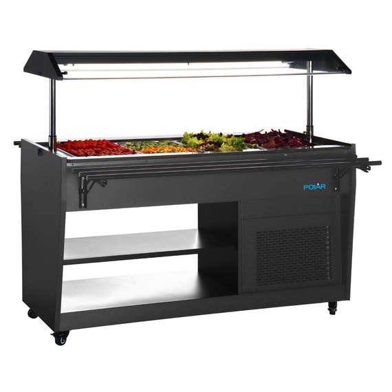 Polar G-Serie Gekühltes Buffet in Schwarz 6 Polar G-Serie Gekühltes Buffet in Schwarz
