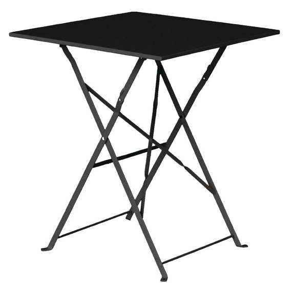 Bolero quadratischer klappbarer Terrassentisch Stahl schwarz 60cm 7 Bolero quadratischer klappbarer Terrassentisch Stahl schwarz 60cm
