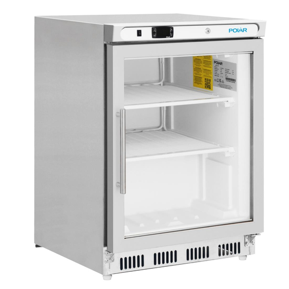 Polar C-Serie Gefrierschrank Untertisch mit Glasfront - Edelstahl 2 Polar C-Serie Gefrierschrank Untertisch mit Glasfront - Edelstahl