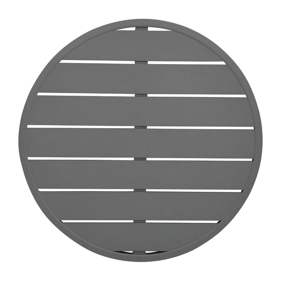 Bolero dunkelgraue runde Aluminium Tischplatte 580mm 2 Bolero dunkelgraue runde Aluminium Tischplatte 580mm