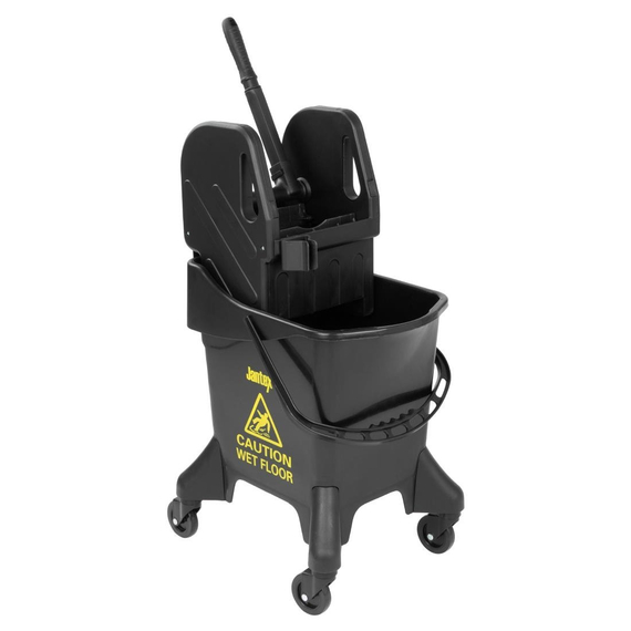 Jantex 20Ltr Großer Wischeimer mit Auswringer - Gelber Aufdruck Jantex 20Ltr Großer Wischeimer mit Auswringer - Gelber Aufdruck