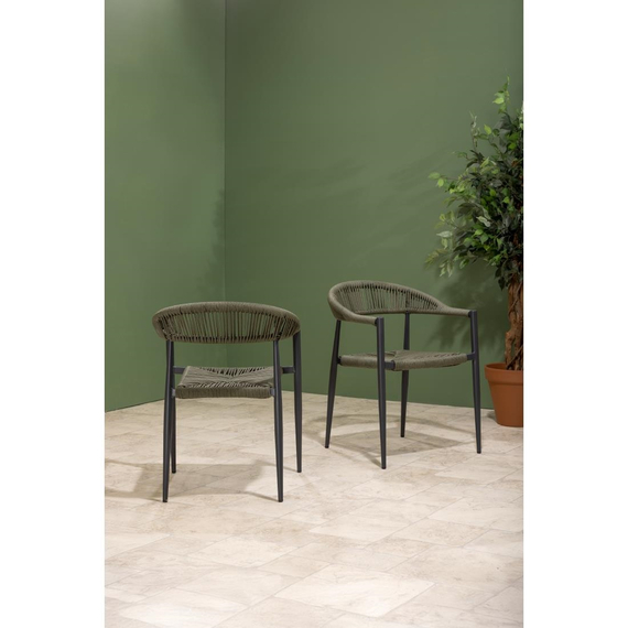 Bolero Eden PE Twist Rattan Outdoor Armstuhl Grün (4 Stück) 4 Bolero Eden PE Twist Rattan Outdoor Armstuhl Grün (4 Stück)