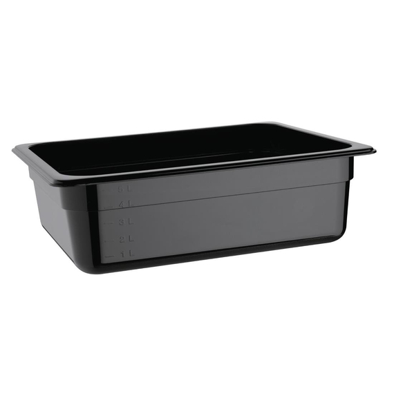 Vogue GN-Behälter GN1/2 schwarz 100mm 2 Vogue GN-Behälter GN1/2 schwarz 100mm