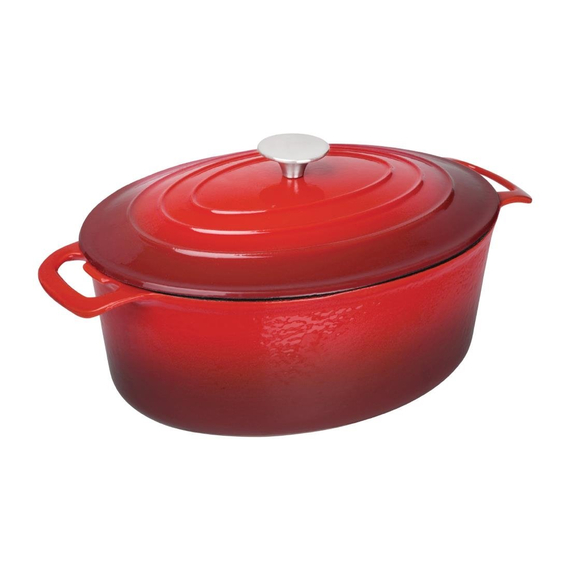 Vogue ovaler Schmortopf rot groß 5 Vogue ovaler Schmortopf rot groß