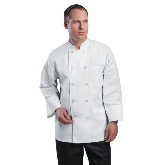 Chef Works Unisex Le Mans Chefs Jacke Weiß L 9 Chef Works Unisex Le Mans Chefs Jacke Weiß L