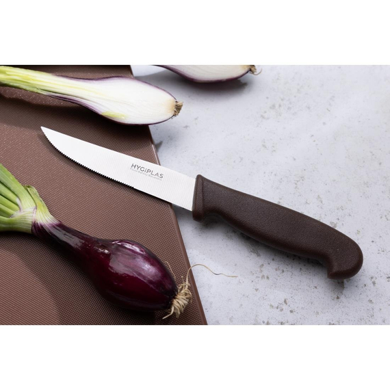 Hygiplas Gemüsemesser Gezackt Braun 10.5cm Hygiplas Gemüsemesser Gezackt Braun 10.5cm