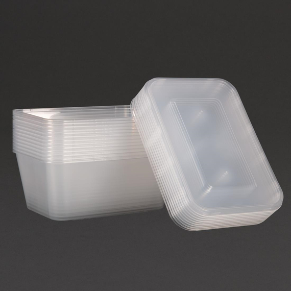 Fiesta Recycelbare Plastikbehälter für die Mikrowelle mit Deckel Groß 1000ml (250 Stück) 3 Fiesta Recycelbare Plastikbehälter für die Mikrowelle mit Deckel Groß 1000ml (250 Stück)