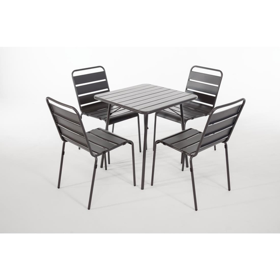 Bolero quadratischer Bistrotisch Stahl grau 70cm 1 Bolero quadratischer Bistrotisch Stahl grau 70cm