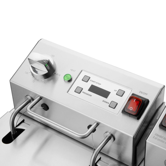 Buffalo Doppel-Elektrofritteuse mit Timer 2x5Ltr 6 Buffalo Doppel-Elektrofritteuse mit Timer 2x5Ltr