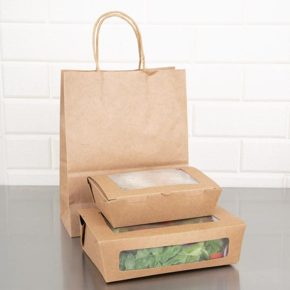Fiesta Recycelbare Salatbox mit PET-Fenster 1600ml (Packung mit 100 Stück) 3 Fiesta Recycelbare Salatbox mit PET-Fenster 1600ml (Packung mit 100 Stück)