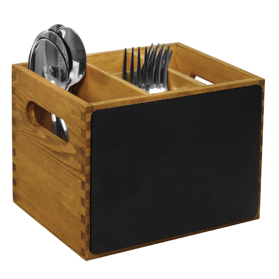 Olympia Besteckbehälter Holz mit Tafel 1 Olympia Besteckbehälter Holz mit Tafel