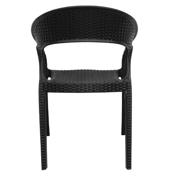 Bolero Rattanstühle mit Armlehne schwarz (4 Stück) 9 Bolero Rattanstühle mit Armlehne schwarz (4 Stück)