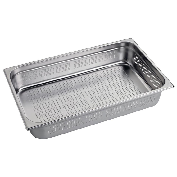 Gastro M Edelstahl GN-Behälter 100mm GN1/1 gelocht Gastro M Edelstahl GN-Behälter 100mm GN1/1 gelocht