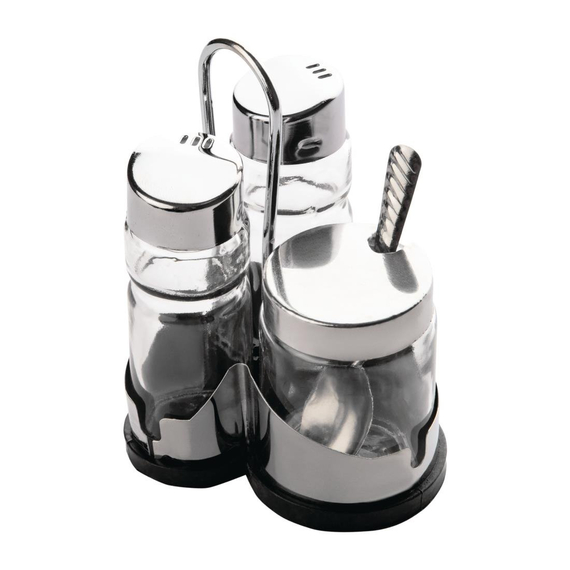 Comas Menage Set für Salz, Pfeffer und Senf Comas Menage Set für Salz, Pfeffer und Senf