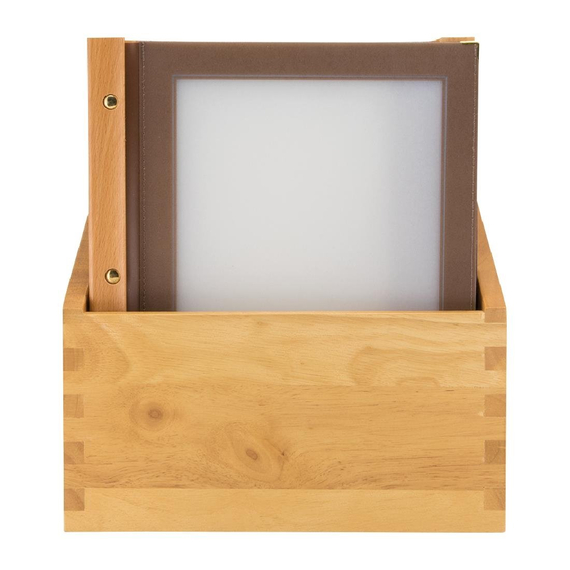 Securit Menümappen mit Holzbox braun A4 (20 Stück) 1 Securit Menümappen mit Holzbox braun A4 (20 Stück)