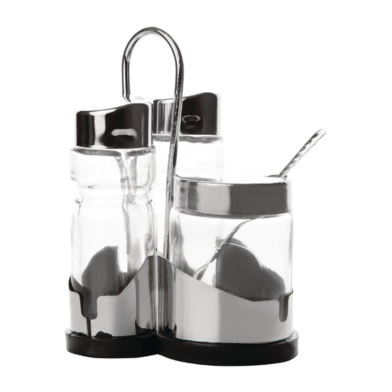 Comas Menage Set für Salz, Pfeffer und Senf 4 Comas Menage Set für Salz, Pfeffer und Senf