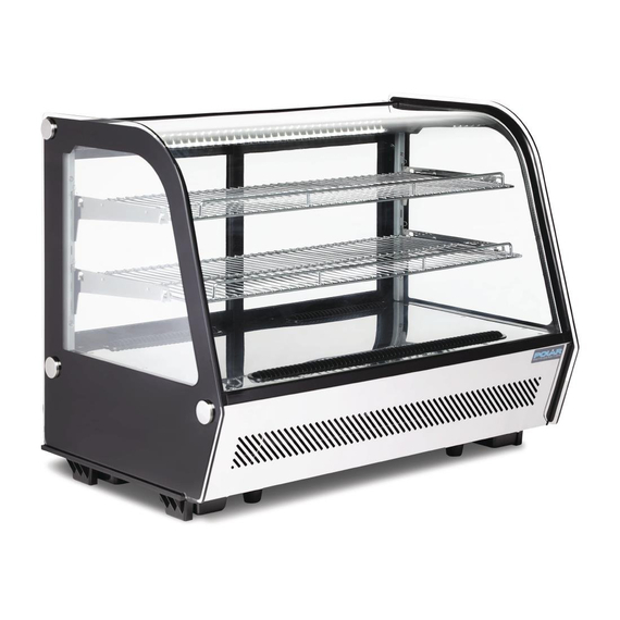 Polar G-Serie Energieeffizienter Tischplatten-Kühlvitrine Schwarz 160Ltr 8 Polar G-Serie Energieeffizienter Tischplatten-Kühlvitrine Schwarz 160Ltr