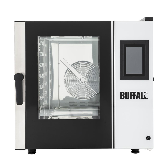 Buffalo Freistehender Smart Touchscreen Kombiöfen 7 x GN 1/1 mit Installationskit 1 Buffalo Freistehender Smart Touchscreen Kombiöfen 7 x GN 1/1 mit Installationskit