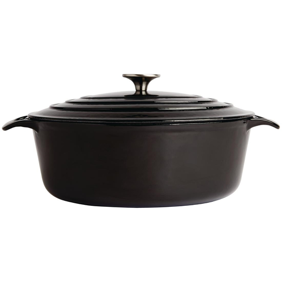 Vogue ovaler Schmortopf schwarz groß 1 Vogue ovaler Schmortopf schwarz groß
