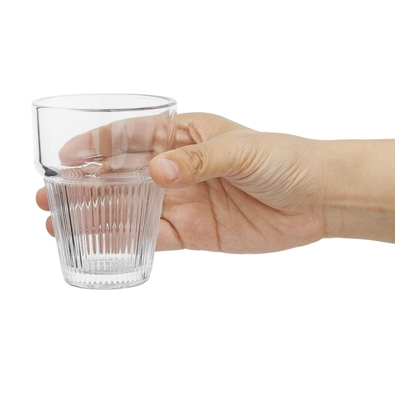 Olympia geriffelte stapelbare Becher 150ml (6 Stück) 3 Olympia geriffelte stapelbare Becher 150ml (6 Stück)