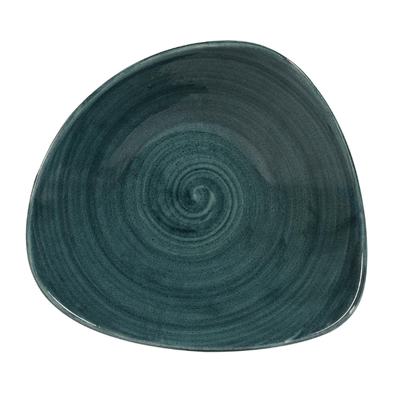 Churchill Stonecast Patina Dreieckige Schalen, Rustikales Blaugrün, 21 oz, 235 mm (12 Stück) 2 Churchill Stonecast Patina Dreieckige Schalen, Rustikales Blaugrün, 21 oz, 235 mm (12 Stück)