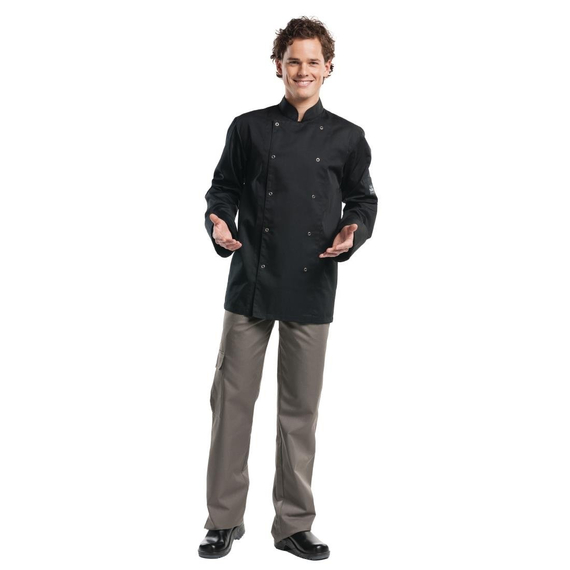 Chaud Devant Hilton Poco Kochjacke lange Ärmel schwarz XS Chaud Devant Hilton Poco Kochjacke lange Ärmel schwarz XS