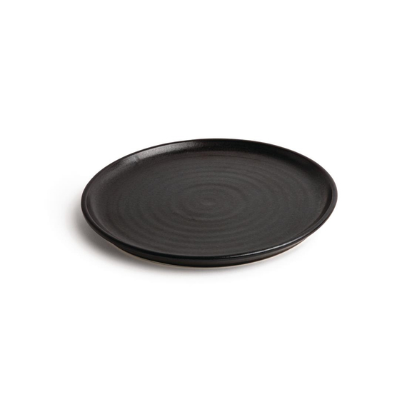 Olympia Canvas runder Teller mit schmalem Rand schwarz 26,5cm (6 Stück) 2 Olympia Canvas runder Teller mit schmalem Rand schwarz 26,5cm (6 Stück)
