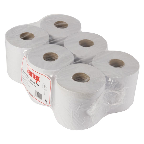 Jantex Handtuchrollen für Innenabrollung weiß 2-lagig (6 Stück) 4 Jantex Handtuchrollen für Innenabrollung weiß 2-lagig (6 Stück)