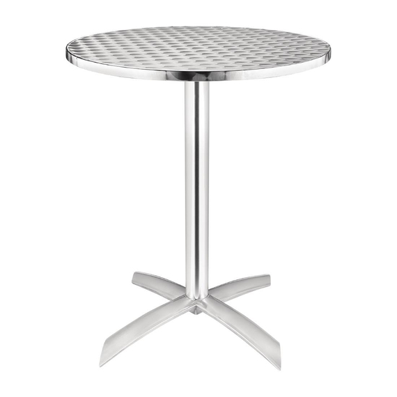 Bolero runder klappbarer Tisch Edelstahl 1 Bein 60cm Bolero runder klappbarer Tisch Edelstahl 1 Bein 60cm