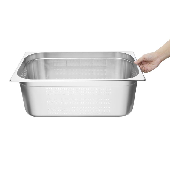 Vogue GN-Behälter Edelstahl 20cm GN1/1 gelocht 3 Vogue GN-Behälter Edelstahl 20cm GN1/1 gelocht