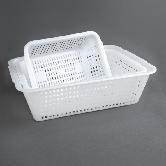 Vogue rechteckiges Abtropfsieb weiß 39,5cm Vogue rechteckiges Abtropfsieb weiß 39,5cm