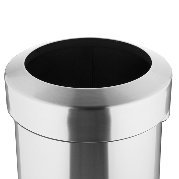 Bolero Gebürsteter Stahlbehälter mit offenem Deckel 70Ltr 1 Bolero Gebürsteter Stahlbehälter mit offenem Deckel 70Ltr