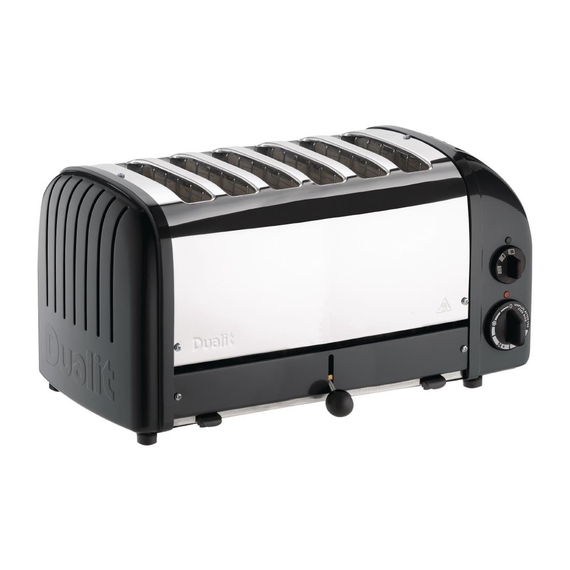 Dualit Toaster 60145 schwarz 6 Schlitze Dualit Toaster 60145 schwarz 6 Schlitze