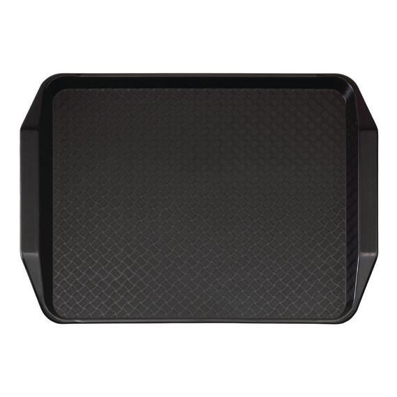 Cambro Polypropylen Fastfood Serviertablett mit Griffen schwarz 43x30cm Cambro Polypropylen Fastfood Serviertablett mit Griffen schwarz 43x30cm