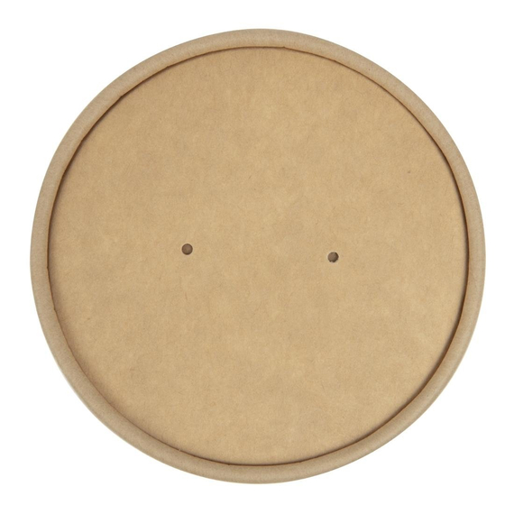 Colpac Recycelbar Kraft Mikrowellen Suppenbecher Deckel 450ml (500 Stück) Colpac Recycelbar Kraft Mikrowellen Suppenbecher Deckel 450ml (500 Stück)