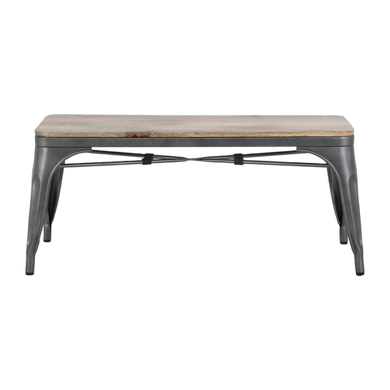 Bolero Bistro Sitzbank Innenbereich Mangoholz & Gunmetal Stahlrahmen 1000mm (2 Stück) Bolero Bistro Sitzbank Innenbereich Mangoholz & Gunmetal Stahlrahmen 1000mm (2 Stück)