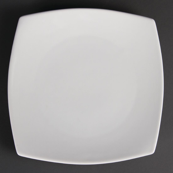 Olympia Whiteware abgerundete quadratische Teller 24cm (12 Stück) 2 Olympia Whiteware abgerundete quadratische Teller 24cm (12 Stück)