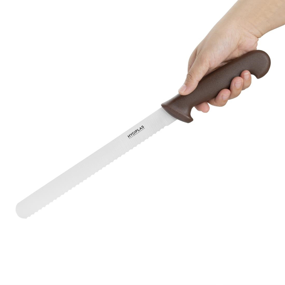 Hygiplas Universalmesser Gezahnt Braun 24,8cm 1 Hygiplas Universalmesser Gezahnt Braun 24,8cm