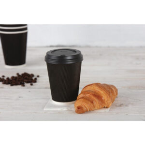 Fiesta Recyclable Deckel für 340ml- und 455ml-Heißgetränkebecher schwarz (1000 Stück)