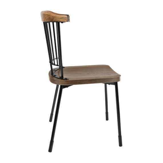 Bolero Scandi Seitenstühle Schwarz (2 Stück) 1 Bolero Scandi Seitenstühle Schwarz (2 Stück)