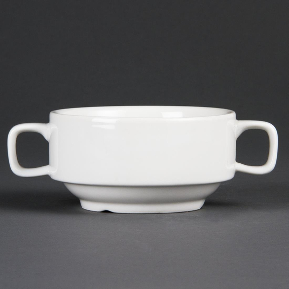 Olympia Whiteware Suppentassen mit Henkeln 40cl (6 Stück) 2 Olympia Whiteware Suppentassen mit Henkeln 40cl (6 Stück)