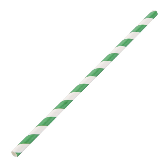 Fiesta Compostable Kompostierbare Papiertrinkhalme grün geringelt (250 Stück) 2 Fiesta Compostable Kompostierbare Papiertrinkhalme grün geringelt (250 Stück)